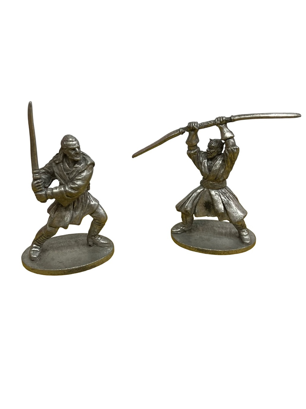VTG Pewter Lucas Films Star Wars Mini Figures Qui Gon Jinn & Darth Maul